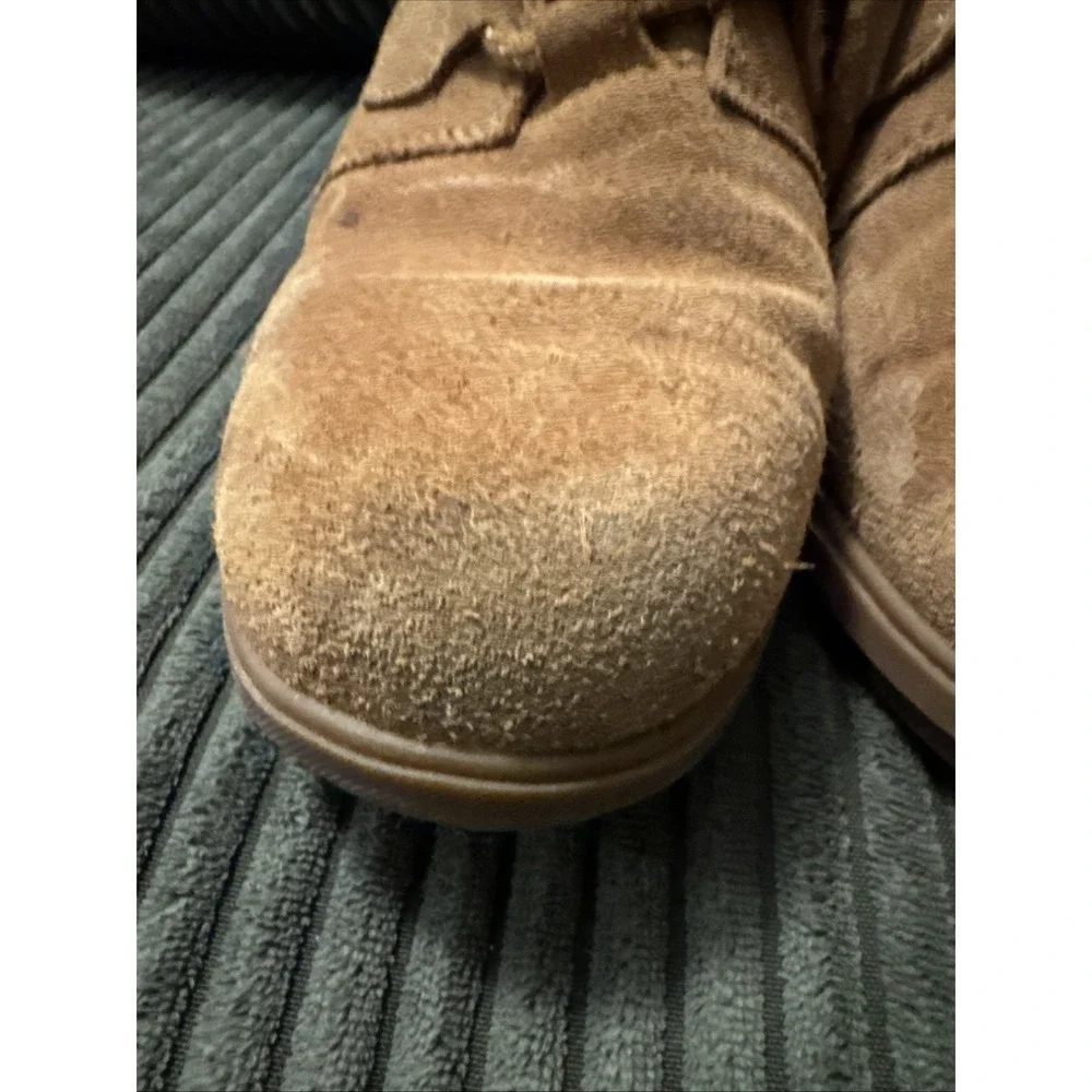 Sorel Womens 6.5 Wedge Boots Ankle Booties Evie Lace Up Suede Camel Brown‎ Tan